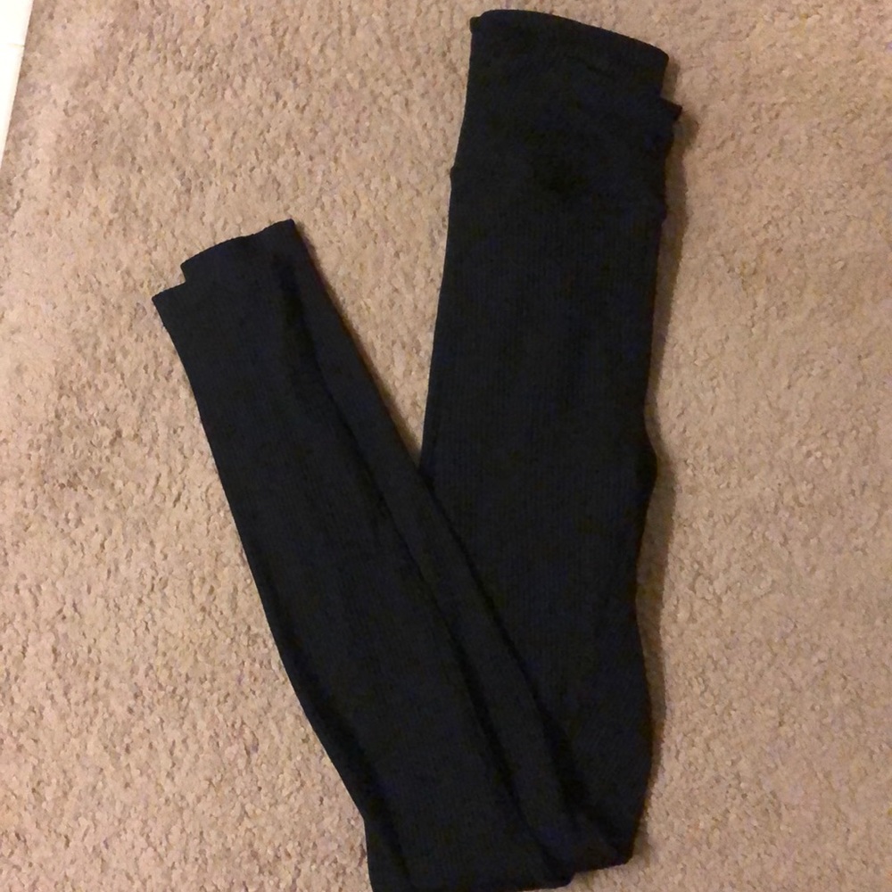 Ribbed year of ours black leggings